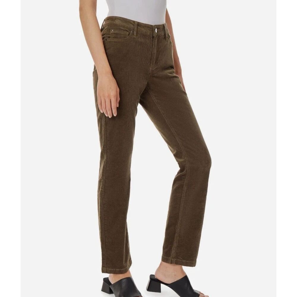 Jones New York Signature Petite Brown Corduroy Pants Sz 6P